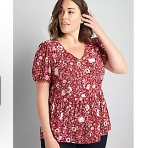 Lane Bryant Tops - Lane Bryant Peplum Top EUC